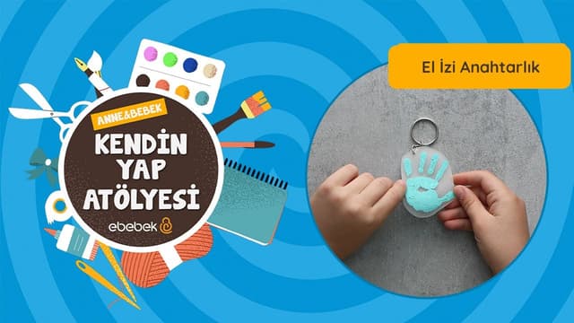 El İzi Anahtarlık - Anne Bebek Kendin Yap Atölyesi image