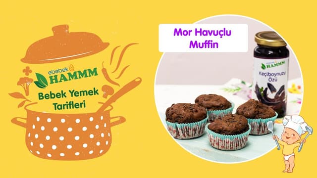 Bebekler İçin Mor Havuçlu Muffin | Bebek Yemek Tarifleri | Hammm Vakti image
