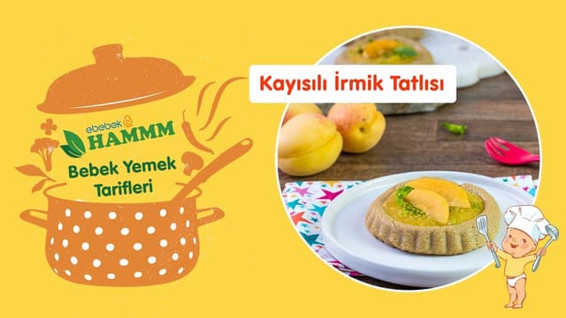 Bebek Yemek Tarifleri | Hammm Vakti | Kayısılı İrmik Tatlısı image