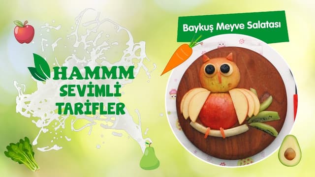 Baykuş Meyve Salatası - HAMMM Sevimli Tarifler image